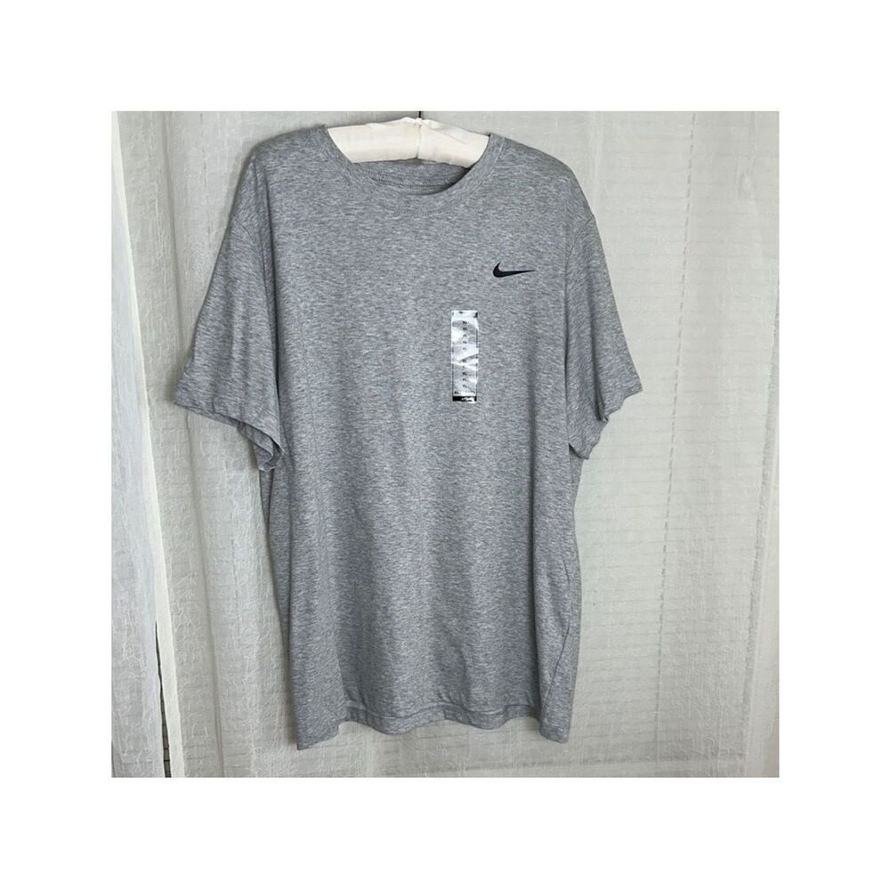 Nike XL Heather Gray Men’s Training Crew Short Sleeve Cotton Blend Tee